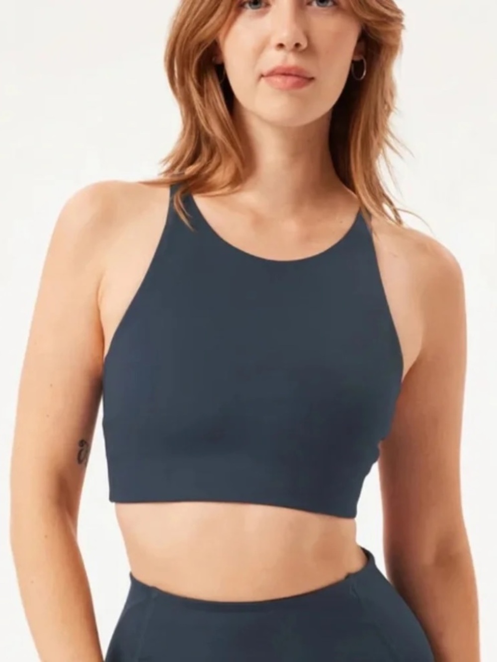 Girlfriend Collective Strappy Bra — Midnight Blue - Small
